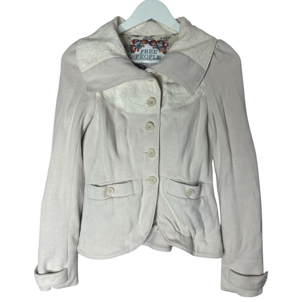 Free People Cottagecore Neutral Blazer Jacket Size 0